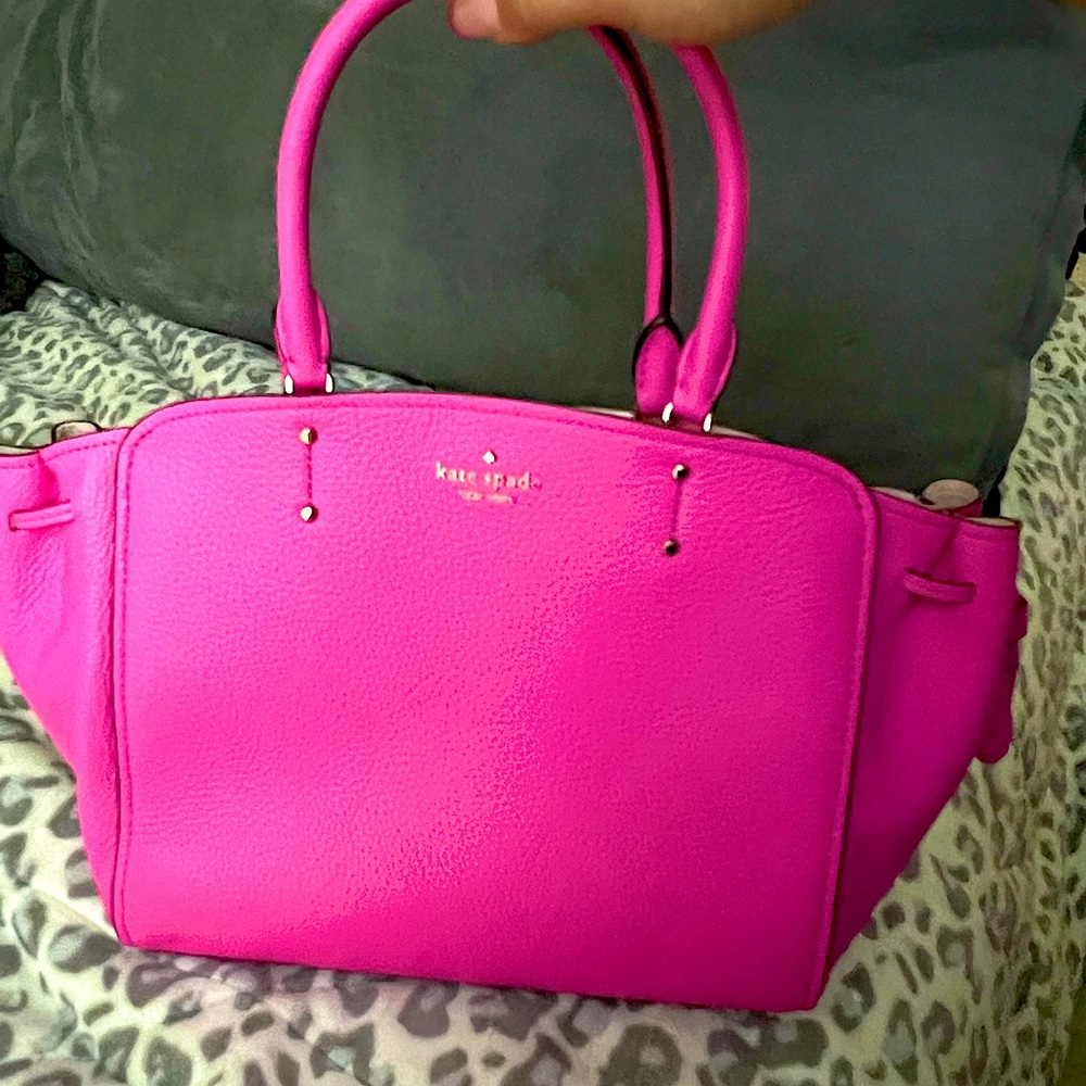 Bright pink Kate spade medium sized handbag/purse